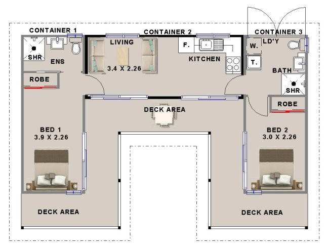 Sea Container Homes Plans 2 Bedroom Shipping Container Home Design Homestead Look