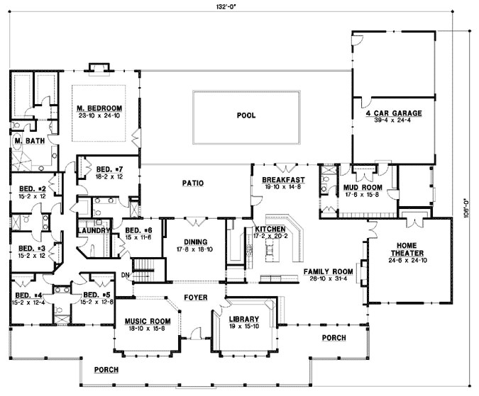 Seven Bedroom House Plans Country Style House Plans 7028 Square Foot Home 1 Seven Bedroom House Plans Country Style House Plans 7028 Square Foot Home 1