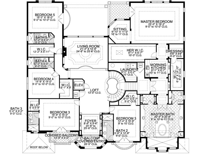 Seven Bedroom House Plans Florida Style House Plans 7883 Square Foot Home 2 Seven Bedroom House Plans Florida Style House Plans 7883 Square Foot Home 2