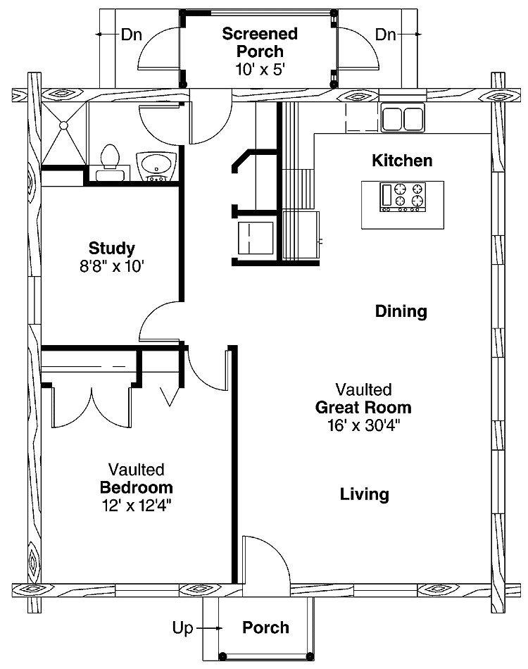 Simple One Room House Plans Simple One Bedroom House Plans Home Plans Homepw00769