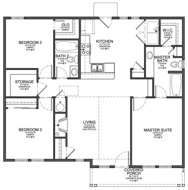 Small 3 Bedroom Home Plans Small 3 Bedroom Modern House Plans Cottage House Plans