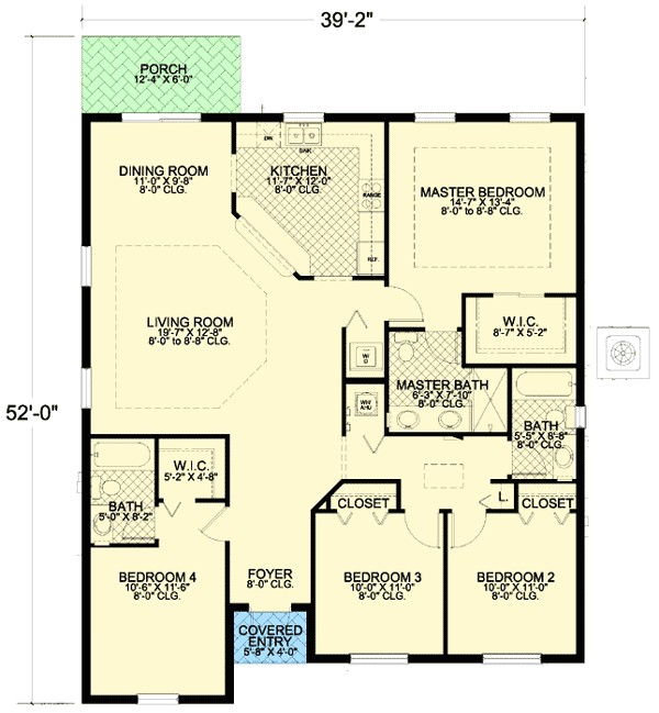 Small 4 Bedroom Home Plan Architectural Designs