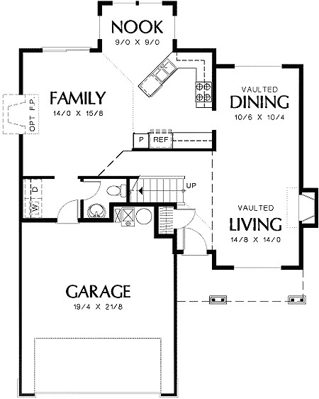 Small Family Home Plans Small Family Home with Luxurious Master 69276am