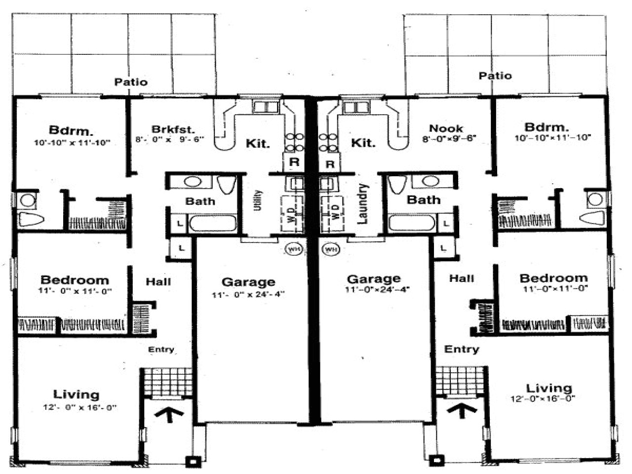 Small House Plans with Two Master Suites Small Two Bedroom House Plans House Plans with Two Master