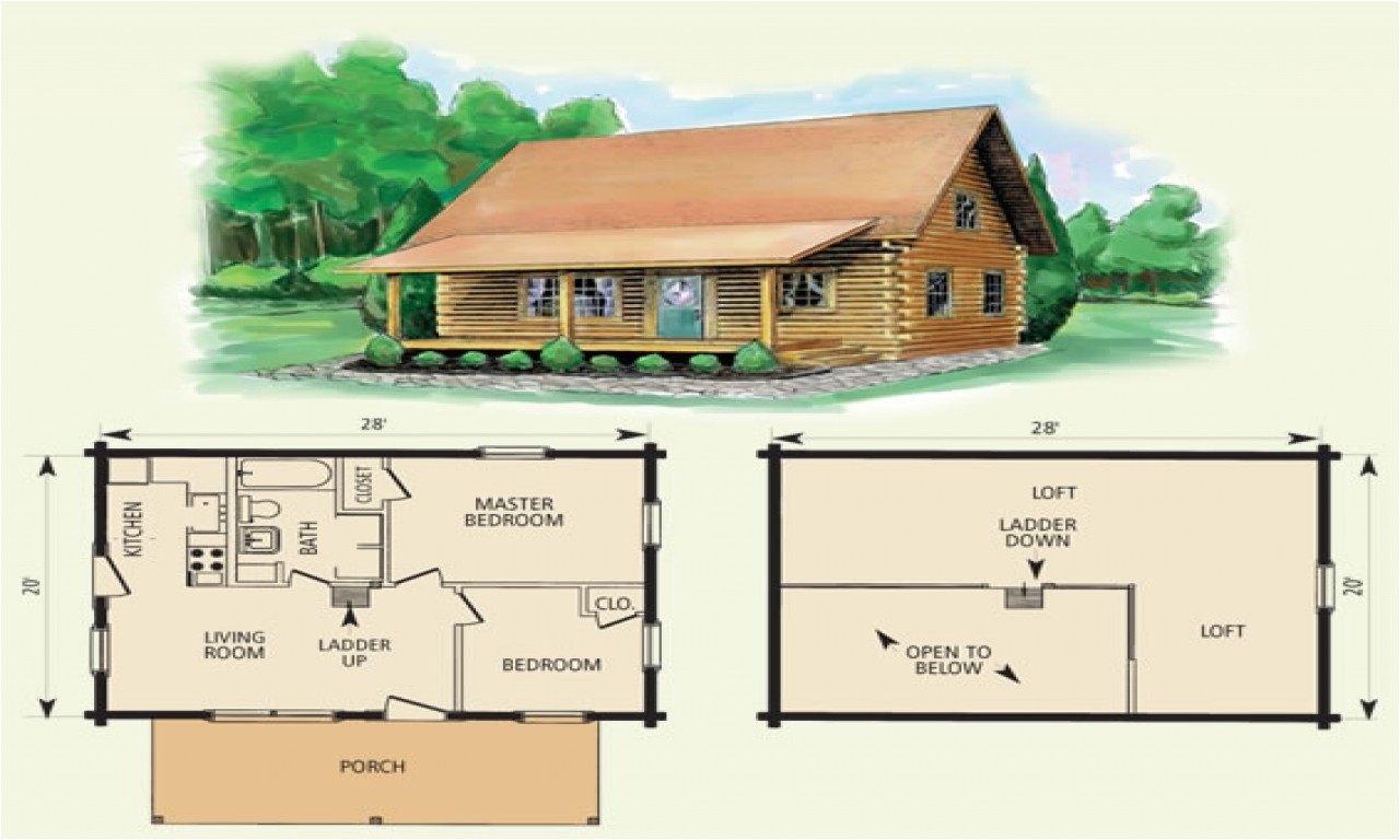 Small Log Home Floor Plans Tiny Log Cabin Plans with Loft