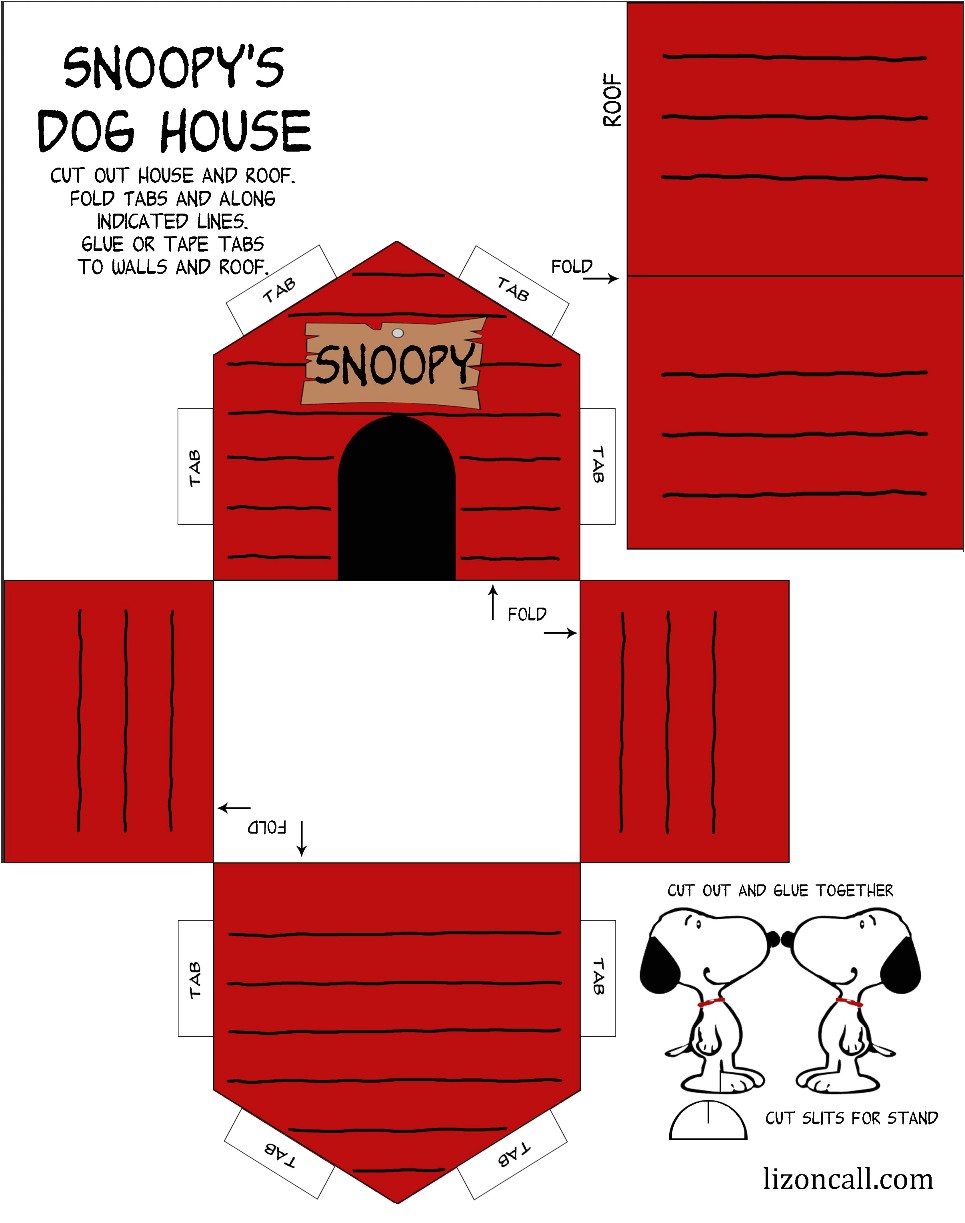 Snoopy Dog House Plans Free 2 Of 2 Http Lizoncall Com 2015 11 06 Printable Snoopy