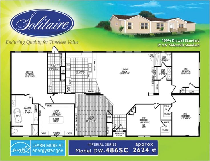 Solitaire Mobile Homes Floor Plans solitaire Homes Single Wide Floor Plans Floor Matttroy