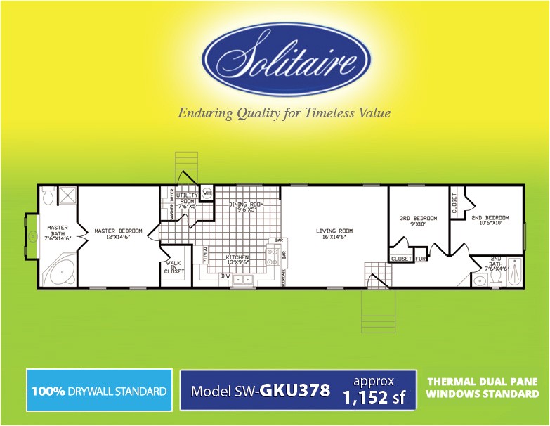 Solitaire Modular Homes Floor Plans solitaire Homes Single Wide Floor Plans Floor Matttroy Solitaire Modular Homes Floor Plans solitaire Homes Single Wide Floor Plans Floor Matttroy