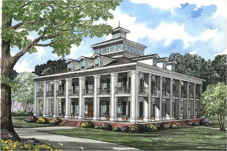 Southern Antebellum Home Plans 5 Bedrm 4874 Sq Ft southern House Plan 153 1187