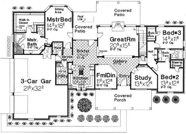 Spacious 3 Bedroom House Plans 3 Bedroom Home Plan with Large Bonus Room 48318fm