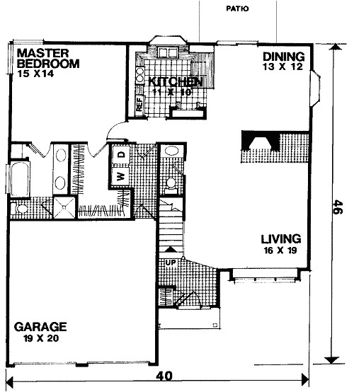 Starter Home Plans 3 Bedrooms Three Bedroom Starter Home with Loft 2081ga