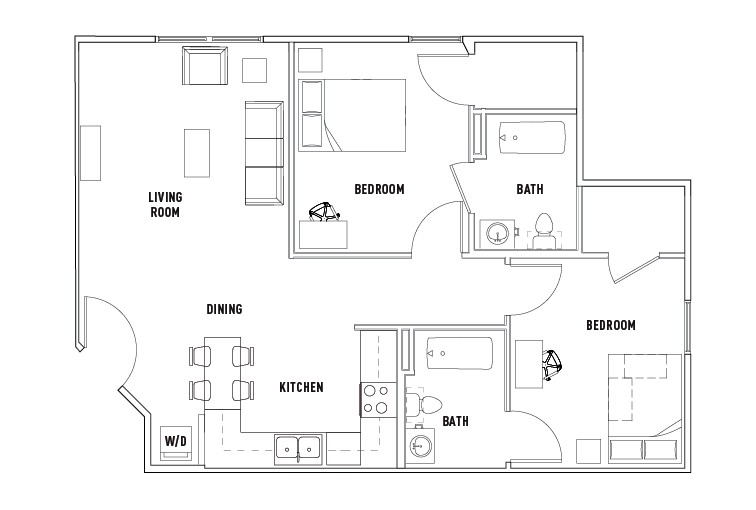 Sweet Home Floor Plan 2 Bed 2 Bath University Village at Sweethome Student Sweet Home Floor Plan 2 Bed 2 Bath University Village at Sweethome Student