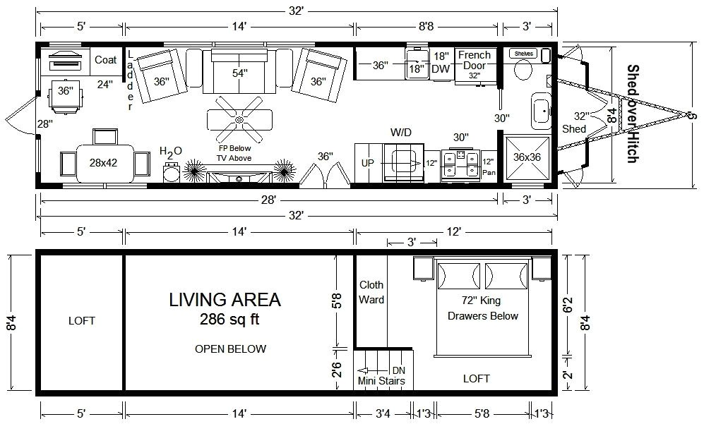 Tiny Homes On Wheels Floor Plans Tiny House Floor Plans 32 39 Tiny Home On Wheels Design