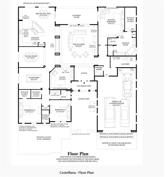 Toll Brothers Home Plans toll Brothers Los Saguaros Costellana Plan Toll Brothers Home Plans toll Brothers Los Saguaros Costellana Plan