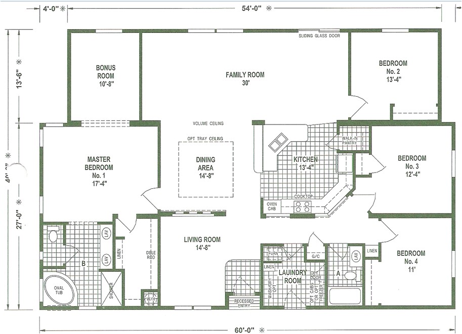 Triple Wide Manufactured Home Floor Plans Mobile Home Floor Plans Triple Wide Mobile Homes Ideas