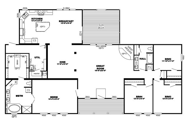 Triple Wide Modular Home Floor Plans Triple Wide Manufactured Homes Floor Plans Home
