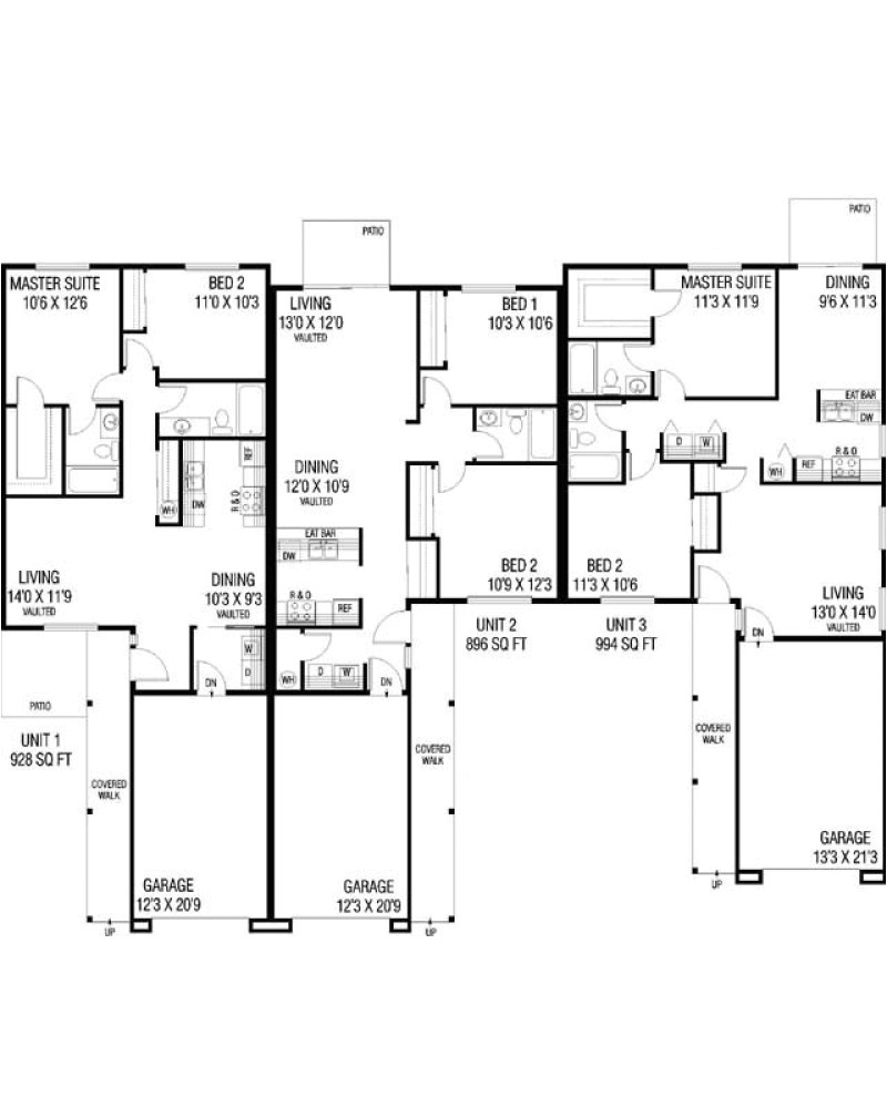 Triplex Home Plans Traditional Duplex and Triplex House Plans Joy Studio Triplex Home Plans Traditional Duplex and Triplex House Plans Joy Studio