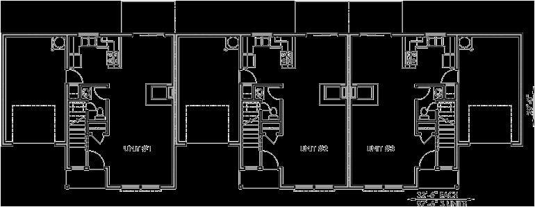Triplex Home Plans Triplex House Plan Triplex Plan W Garage townhouse Plan Triplex Home Plans Triplex House Plan Triplex Plan W Garage townhouse Plan