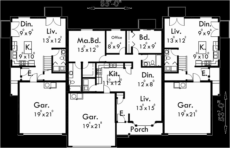 Triplex Home Plans Triplex House Plans Triplex House Plans with Garage D 437 Triplex Home Plans Triplex House Plans Triplex House Plans with Garage D 437
