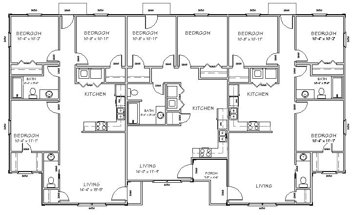 Triplex Home Plans Triplex Plan House Plans 58162 Triplex Home Plans Triplex Plan House Plans 58162