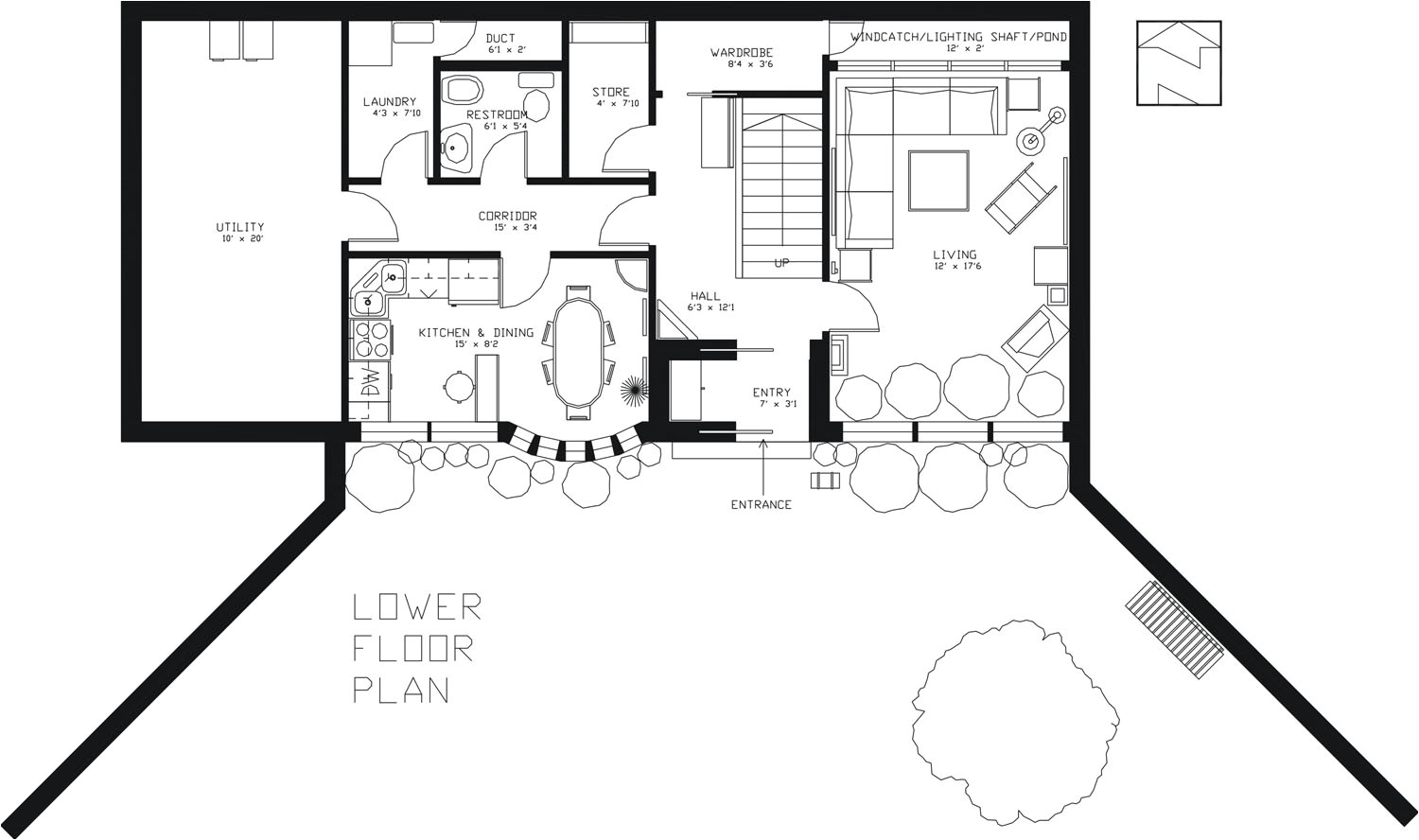 Underground Home Floor Plans Earthsheltered Passive Home Plan Home Interior Design