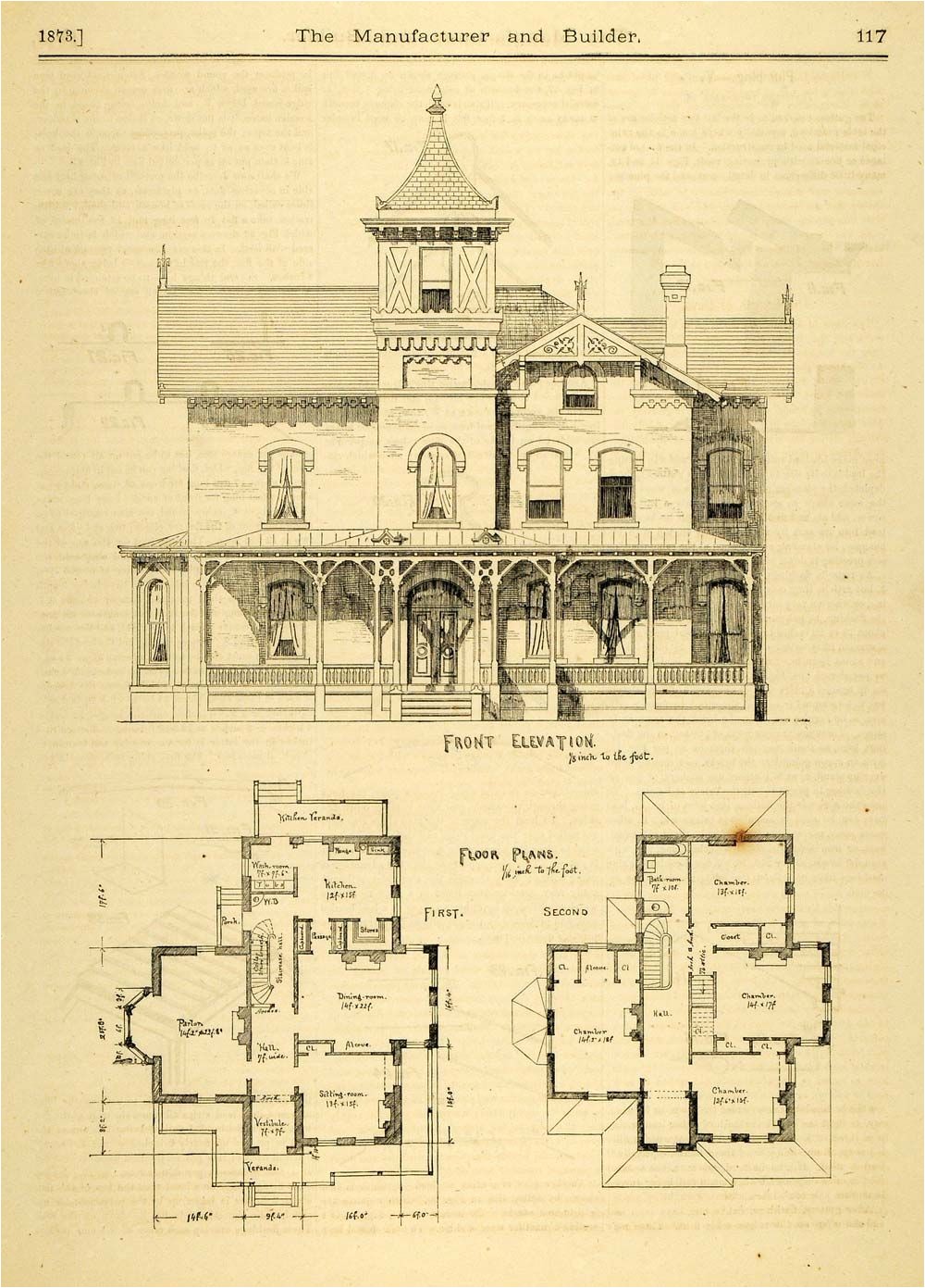 Victorian Homes Floor Plans 1873 Print House Home Architectural Design Floor Plans Victorian Homes Floor Plans 1873 Print House Home Architectural Design Floor Plans