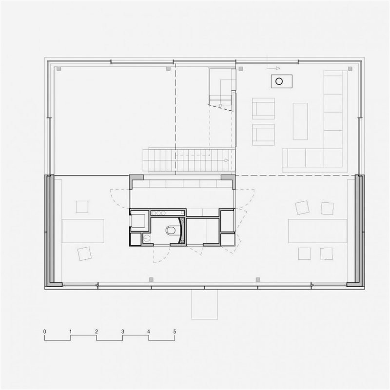 Wall Homes Floor Plan Modern House with Big Open Views Trough Glass Wall