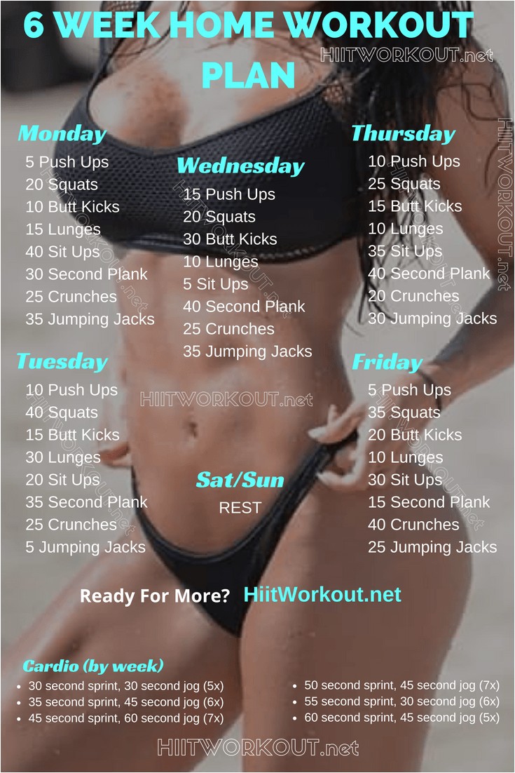 Work Out Plan for Home 6 Week Home Workout Plan1 Health Diet Pinterest Work Out Plan for Home 6 Week Home Workout Plan1 Health Diet Pinterest