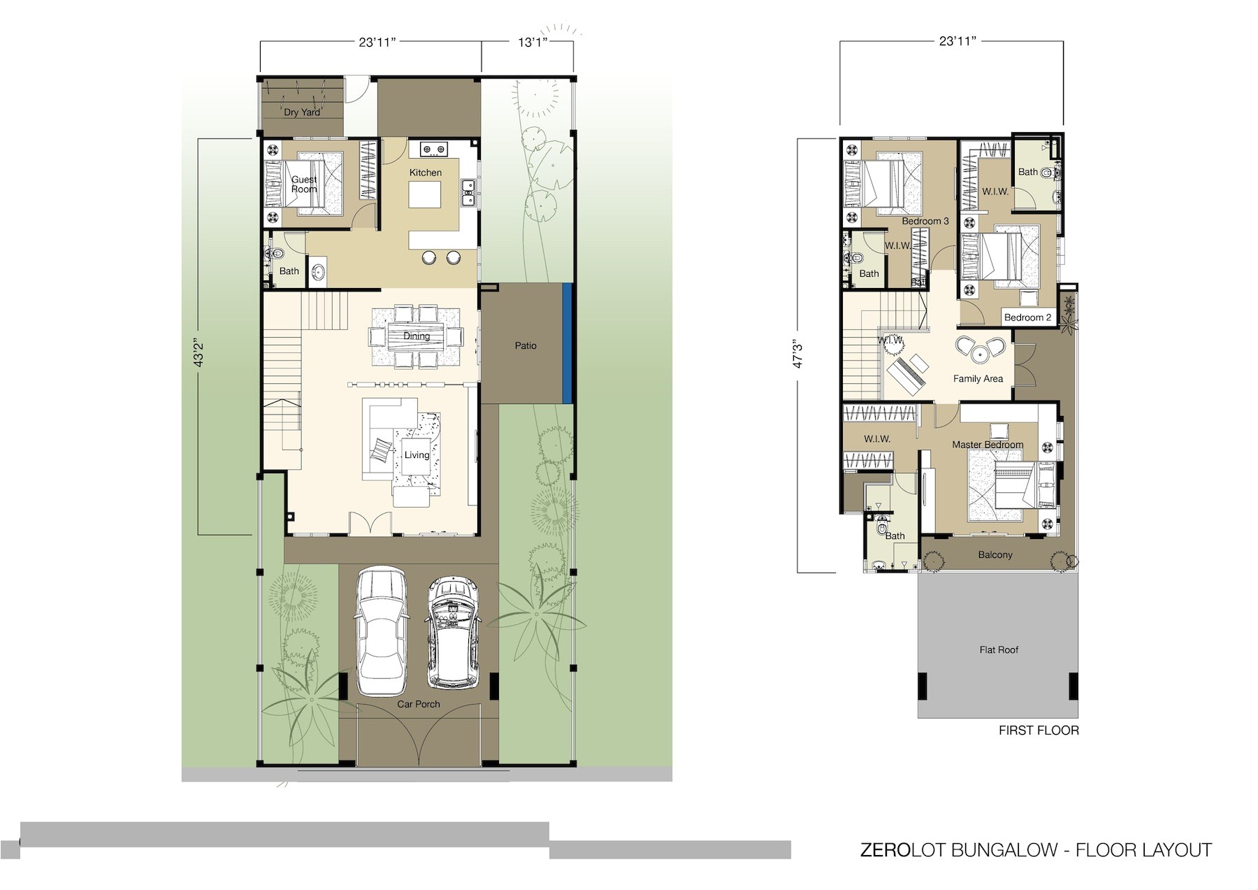 Zero Lot Line Home Plans Zero Lot Line Floor Plans House Plans 59736