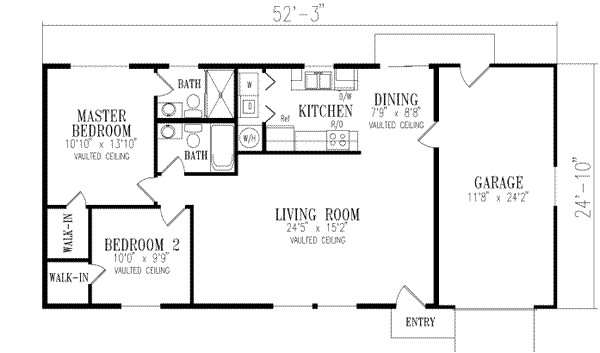 1000 Square Foot 2 Bedroom House Plans southwestern House Plan 2 Bedrooms 2 Bath 1000 Sq Ft