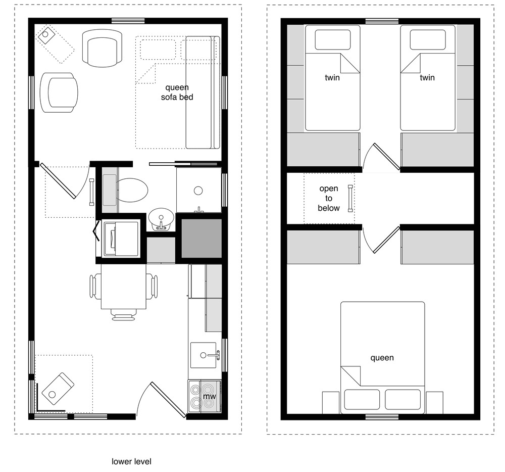 12×24 Tiny House Plans 12 24 Twostory 3