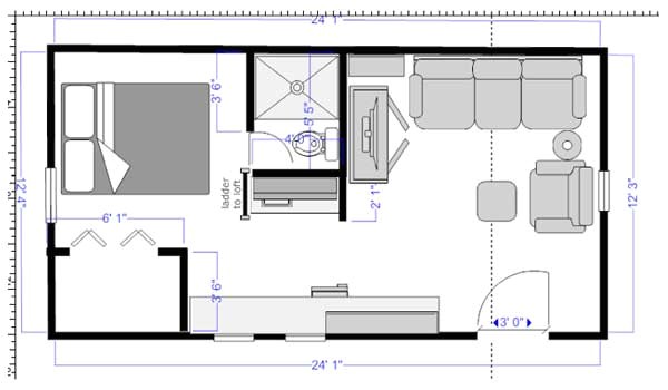 12×24 Tiny House Plans Florida Cracker Cabin 12×24 Tiny House Plans Florida Cracker Cabin