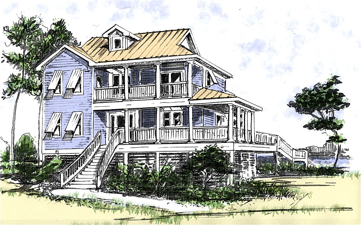 2 Story Beach Cottage House Plans Beach House Plan with Two Story Great Room 13034fl 2 Story Beach Cottage House Plans Beach House Plan with Two Story Great Room 13034fl