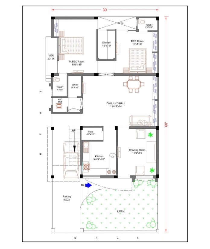 30×60 House Floor Plans 30 Feet by 60 Feet 30×60 House Plan Decorchamp 30×60 House Floor Plans 30 Feet by 60 Feet 30×60 House Plan Decorchamp