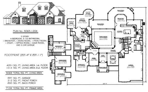 4500 Sq Ft House Plans 5 Bedroom to Estate Size Over 4500 Sq Ft