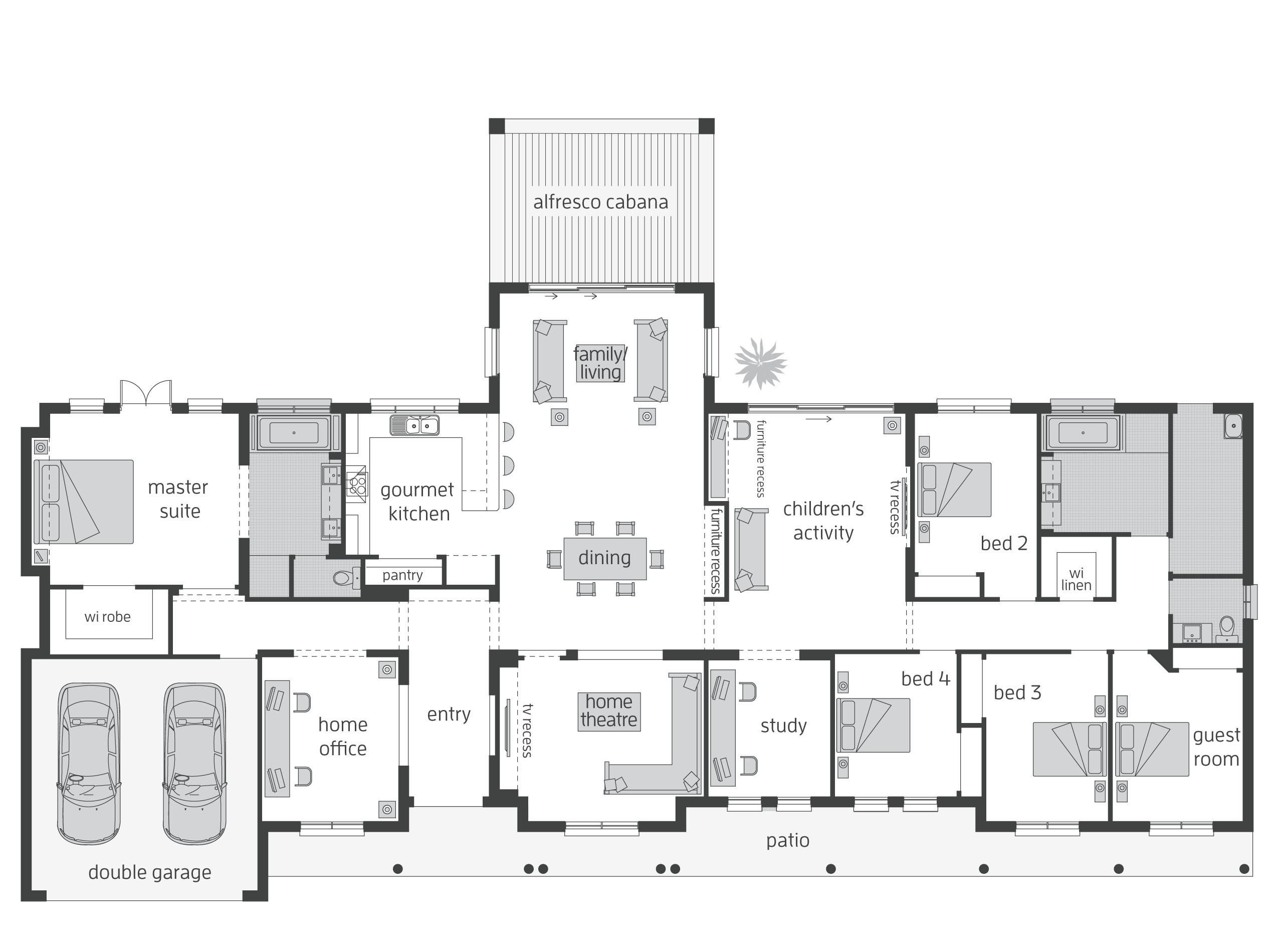 Acreage Homes Floor Plans Bronte Act Floorplans Mcdonald Jones Homes