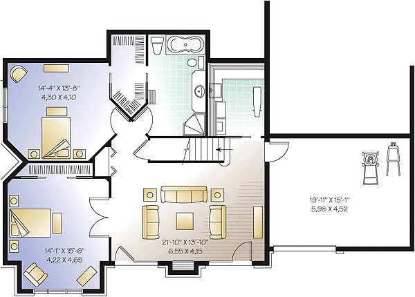 Basement Only House Plans the Lodge 1147 5 Bedrooms and 3 Baths the House Designers Basement Only House Plans the Lodge 1147 5 Bedrooms and 3 Baths the House Designers