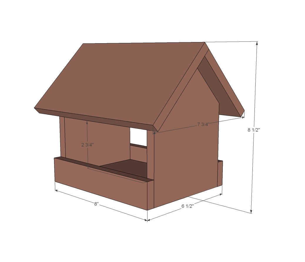 Bird House Feeder Plans Ana White Kids Kit Project 2 Cedar Birdfeeder Diy