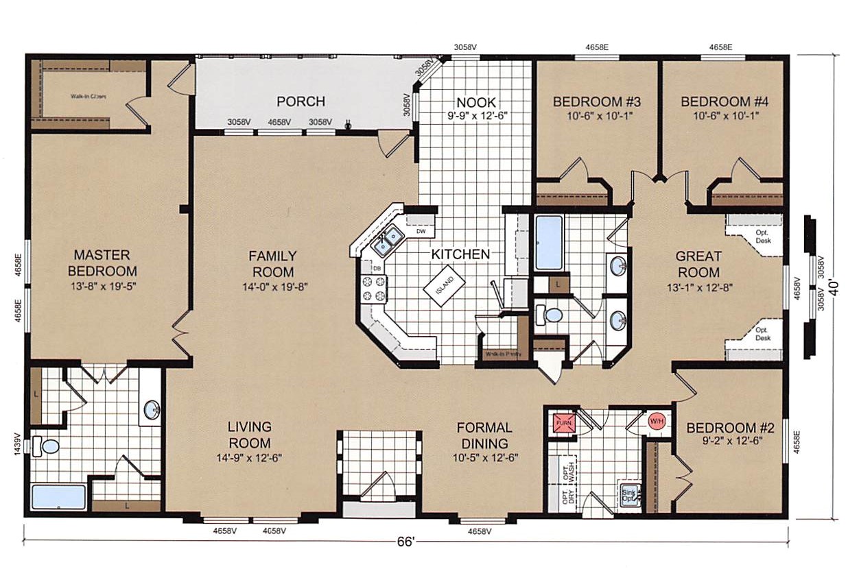 Champion Manufactured Home Floor Plans Champion Avalanche 7664c Ziegler Homes