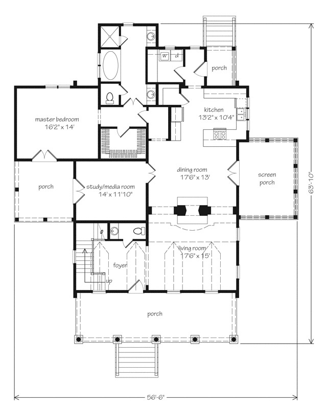 Coastal Home Floor Plans Eastover Cottage Watermark Coastal Homes Llc southern Coastal Home Floor Plans Eastover Cottage Watermark Coastal Homes Llc southern