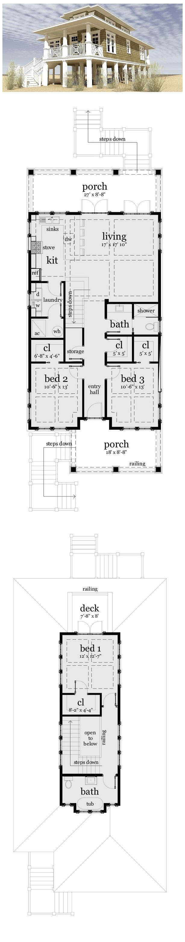 Coastal Home Floor Plans House Plan 70806 total Living area 1581 Sq Ft 3 Coastal Home Floor Plans House Plan 70806 total Living area 1581 Sq Ft 3