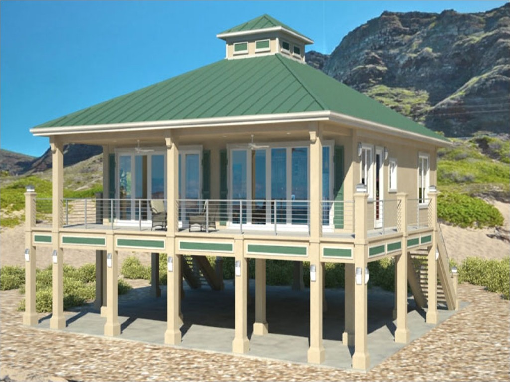 Coastal Home Plans On Pilings Modern Beach House Plans On Stilts