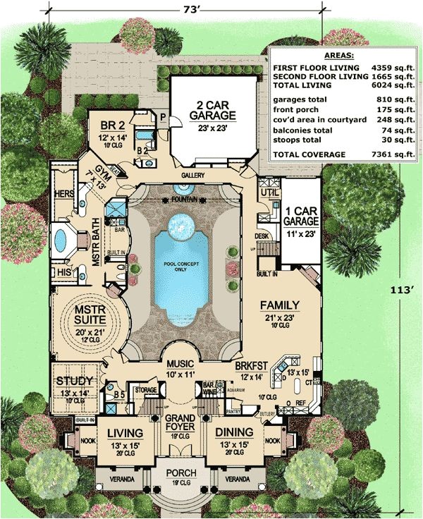 Courtyard Pool Home Plans Plan 36186tx Luxury with Central Courtyard Luxury House Courtyard Pool Home Plans Plan 36186tx Luxury with Central Courtyard Luxury House