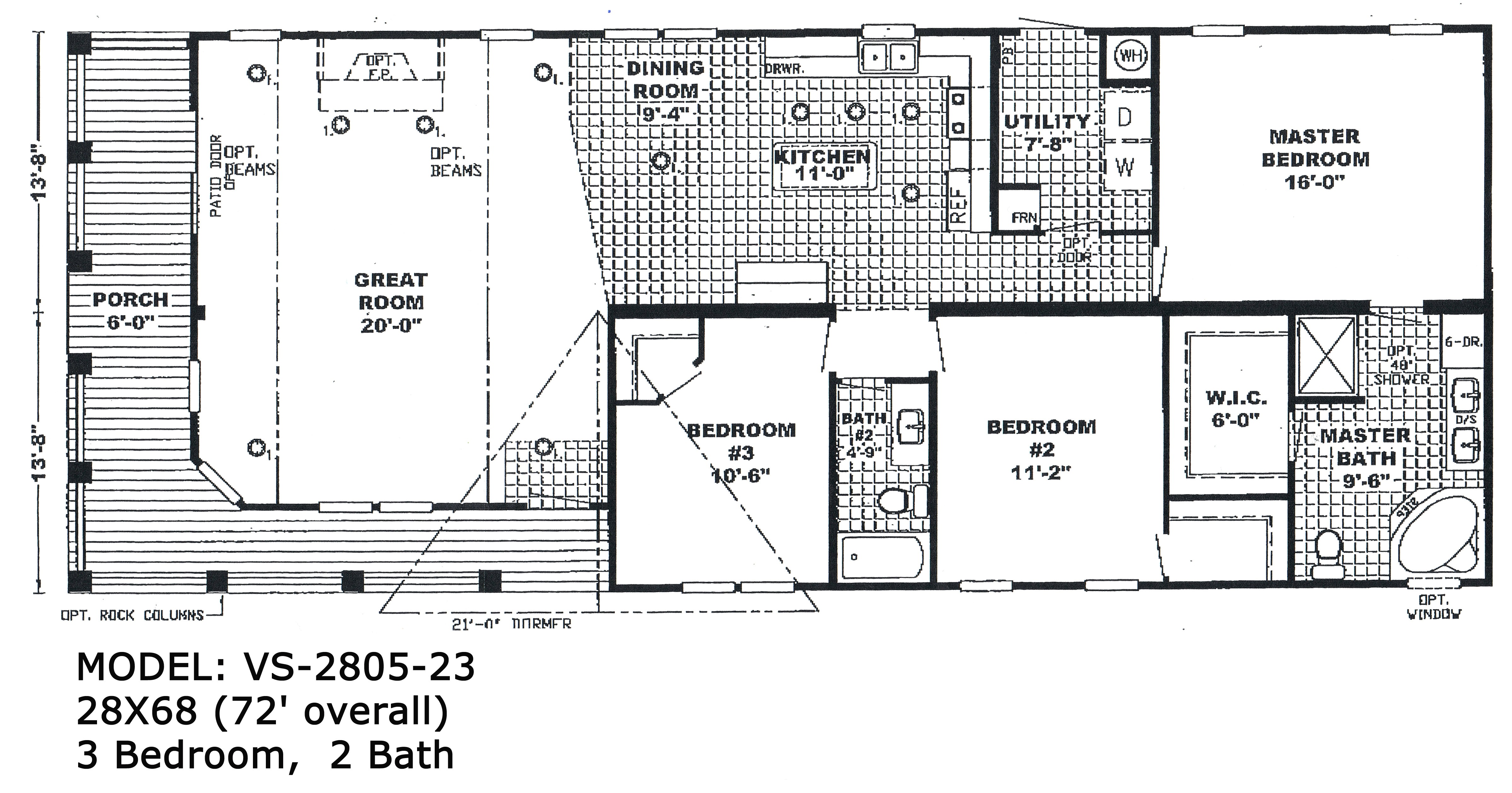 Double Wide Mobile Home Floor Plans Double Wide Floorplans Mccants Mobile Homes