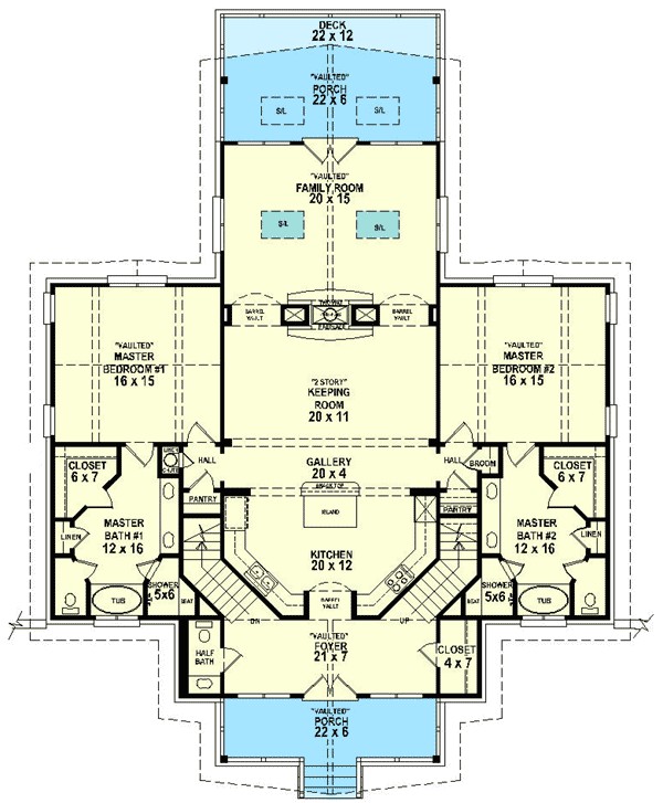 Dual Master Suite Home Plans Dual Master Suites 58566sv 1st Floor Master Suite Cad