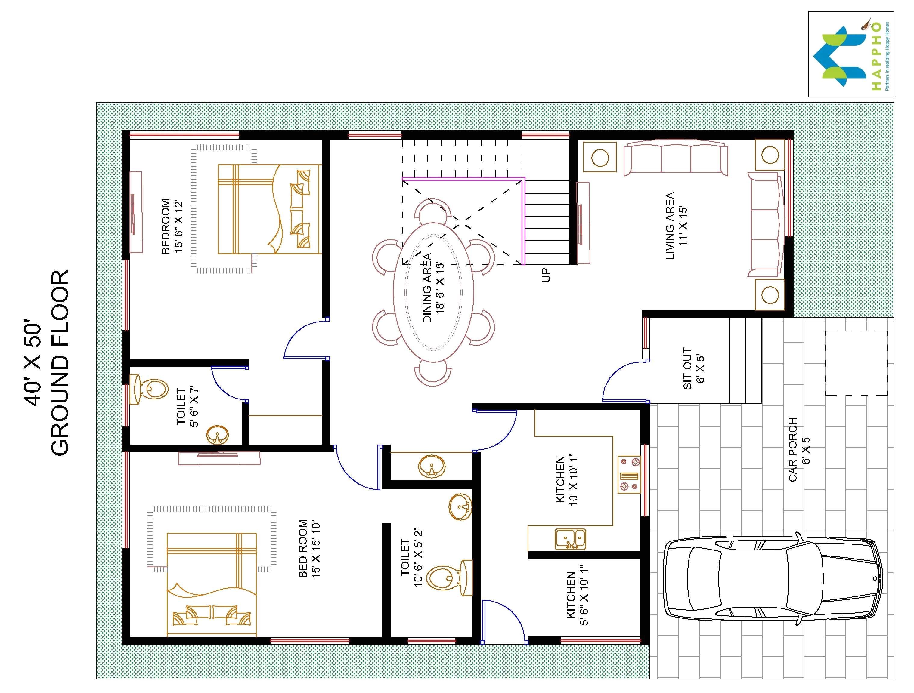 Plan 50. Duplex House Floor Plan. Small House Duplex Plans. Modern Duplex House Floor Plan.