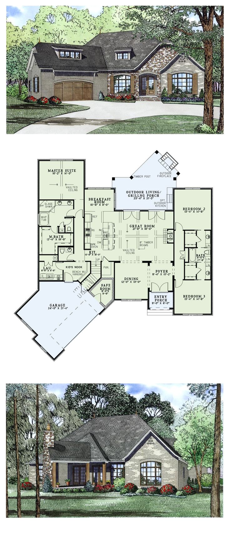 European Home Floor Plan European House Plan 82166 total Living area 2408 Sq Ft European Home Floor Plan European House Plan 82166 total Living area 2408 Sq Ft