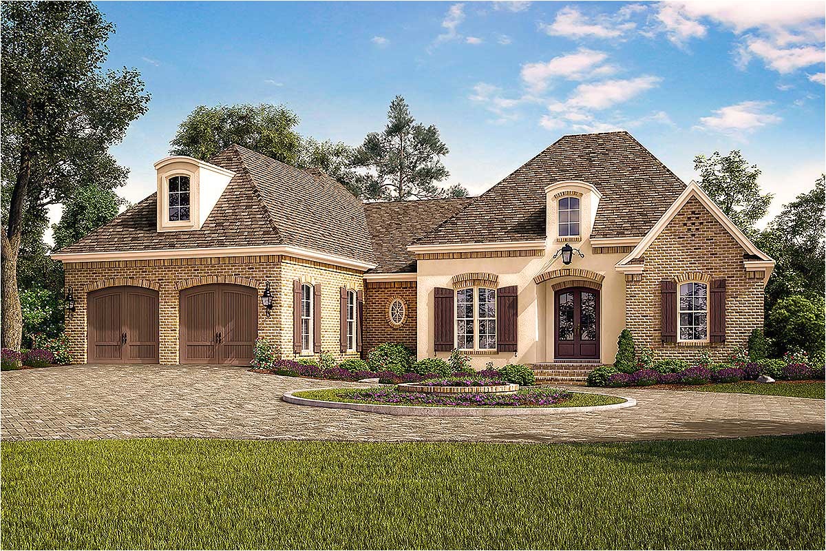 French Country Home Plan Exclusive Acadian French Country House Plan with Vaulted