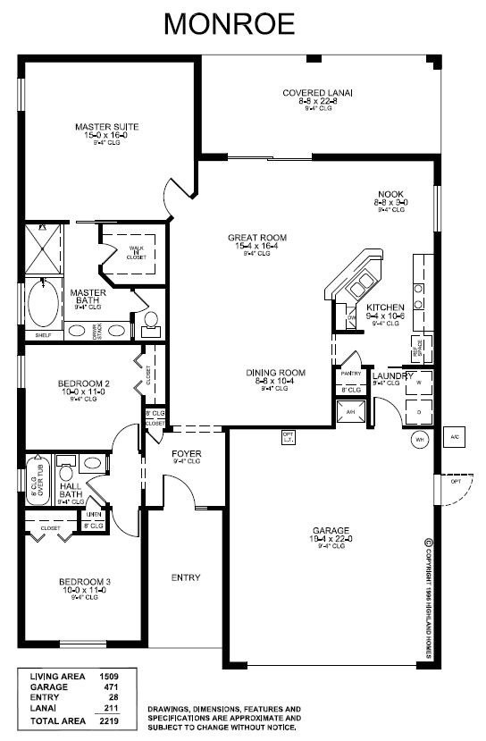 Highland Homes Plan3 Monroe Floor Plan Highland Homes Highland Homes Plan3 Monroe Floor Plan Highland Homes