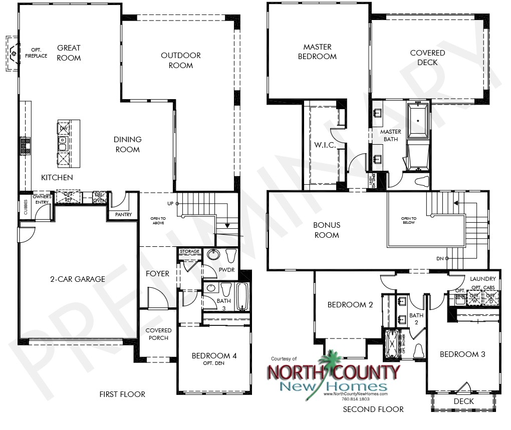 Highland Homes Plan3 Portofino Floor Plans New Homes In Carmel Valley